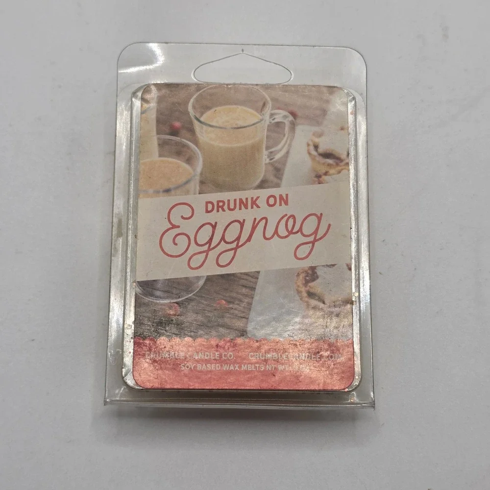 Crumble Candle Co Drunk on‎ Eggnog Soy Wax Melts 3oz Glitter Christmas Holiday